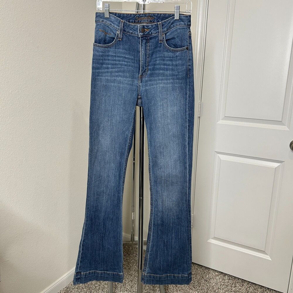 Kimes Ranch Jeans Womens 2/34 Blue Jennifer Ultra High Rise Flare Cowboy Rodeo
